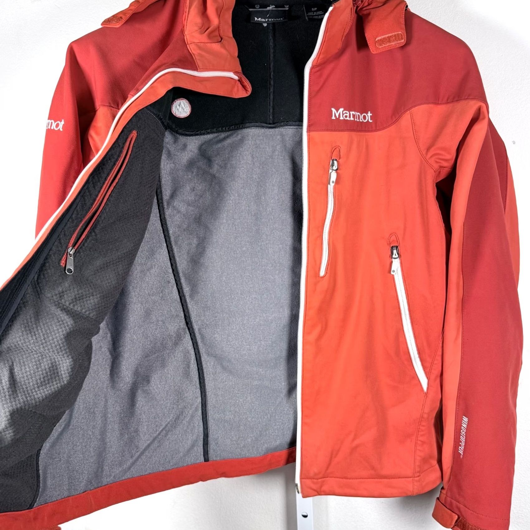Marmot Marmot Gore Windstopper Full Zip Jacket Women's Red Orange Hiking Size S Size S / US 4 / IT 40 - 3 Thumbnail