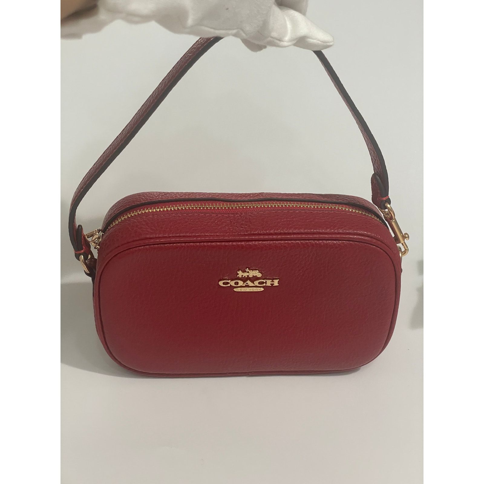 Coach Jamie Wristlet Refined pebble leather New