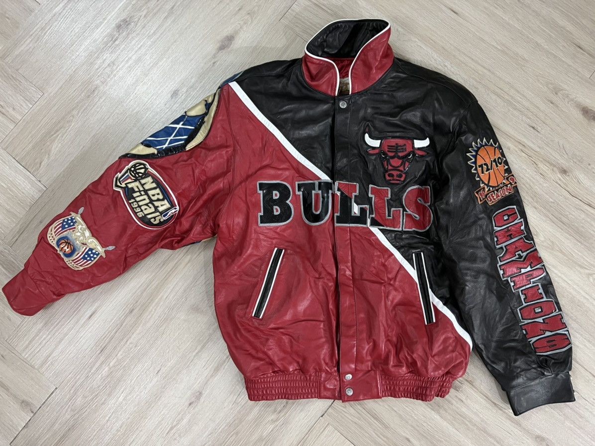 Jeff Hamilton Vintage Jeff Hamilton Chicago Bulls 1996 Leather ...