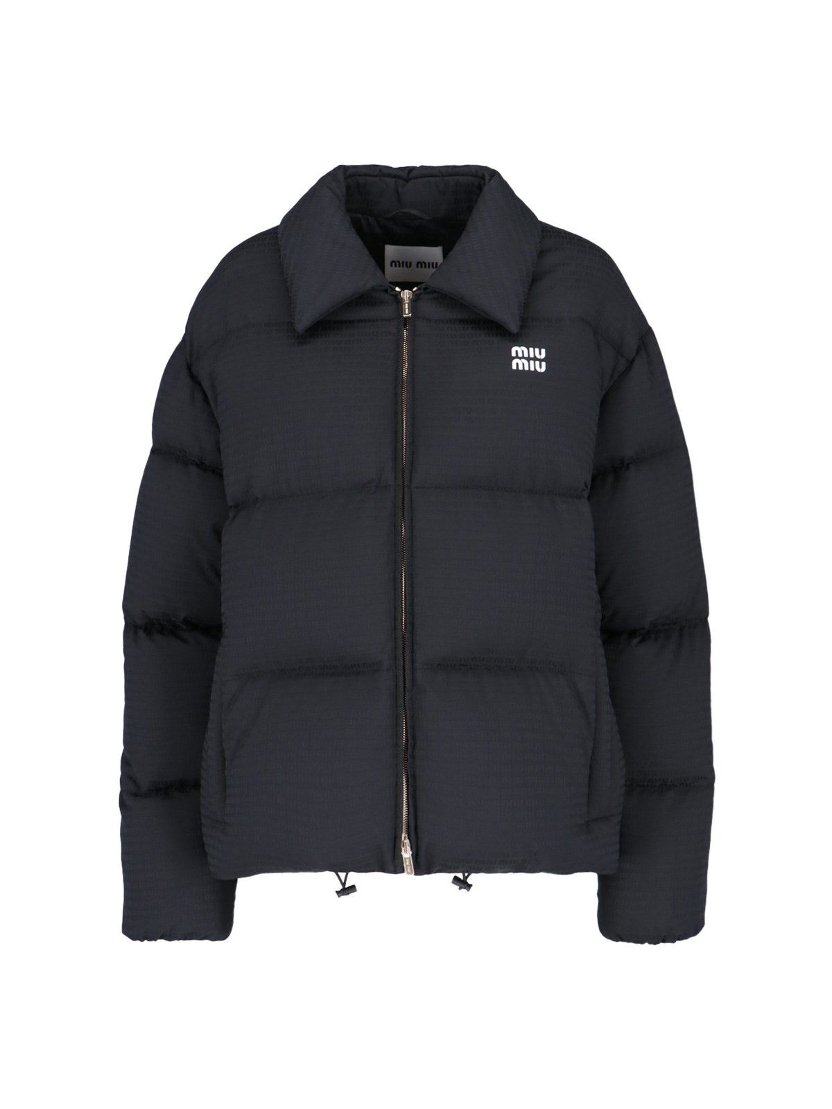 Miu Miu LOGO PRINT DOWN JACKET | Grailed