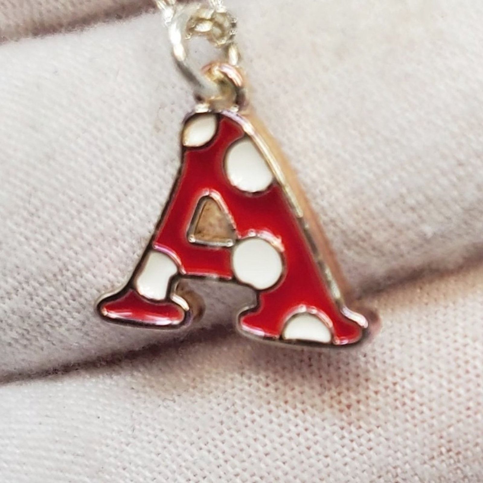 Disney Disney Minnie Mouse Polka Dot Initial A Enamel Necklace Size ONE SIZE - 5 Thumbnail