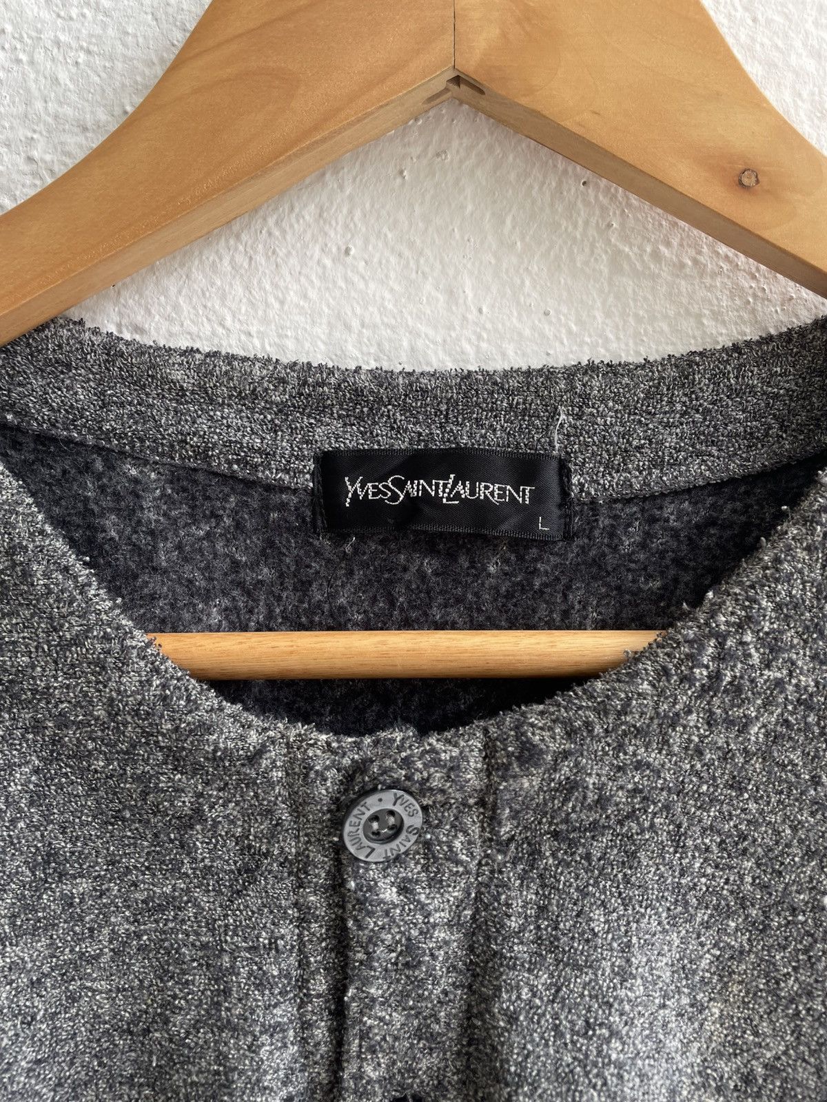 Yves Saint Laurent Vintage Yves Saint Laurent Fleece Small Logo Sweatshirt Size US L / EU 52-54 / 3 - 5 Thumbnail