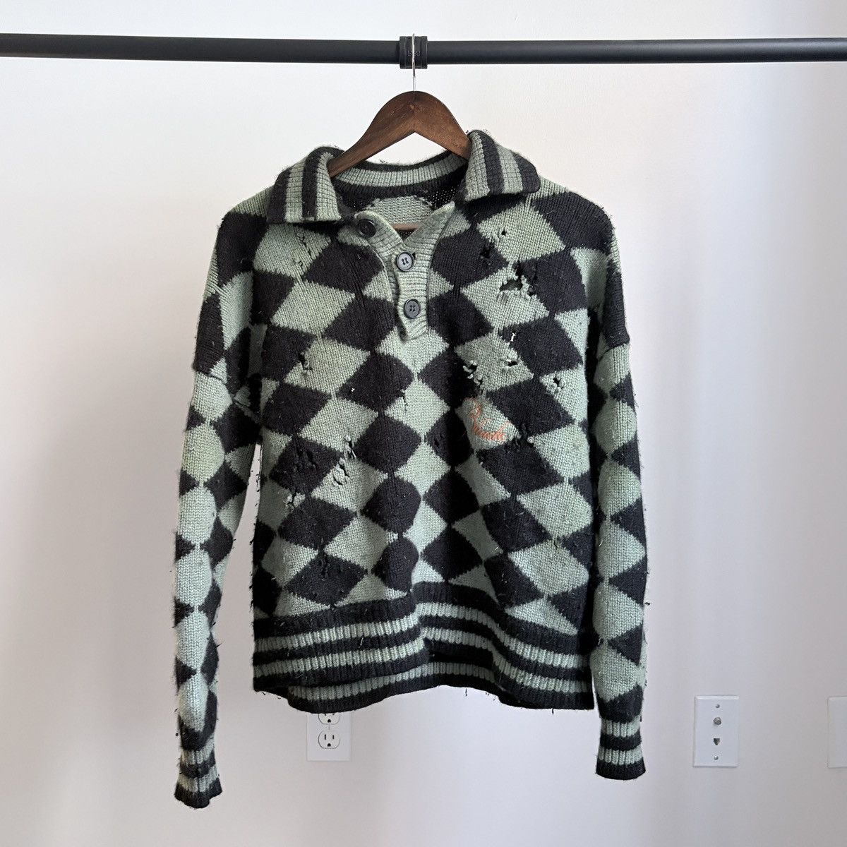 Rhude Rhude x McLaren Flag Checkered Sample Polo Sweater Size US M / EU 48-50 / 2 - 2 Thumbnail