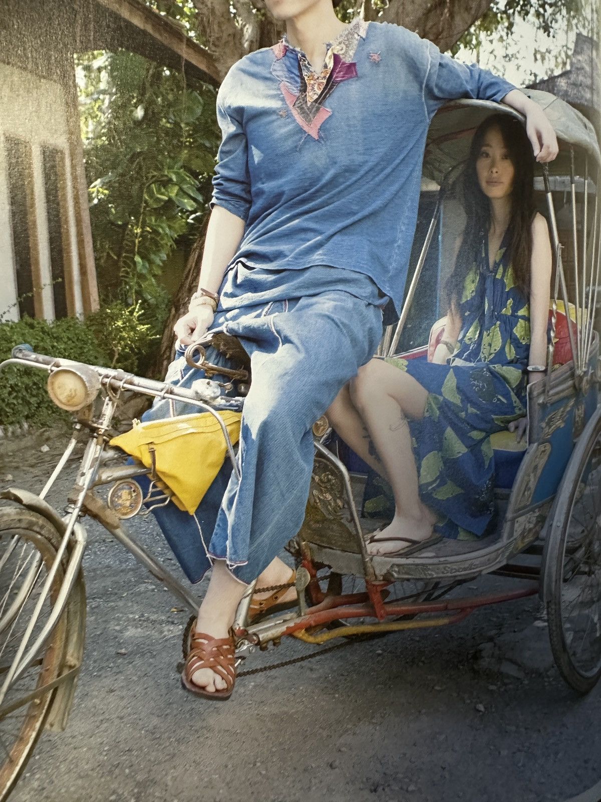 Kapital 2015 Psychadelic Hippie boro patchwork indigo sunfade tee Size US L / EU 52-54 / 3 - 2 Thumbnail