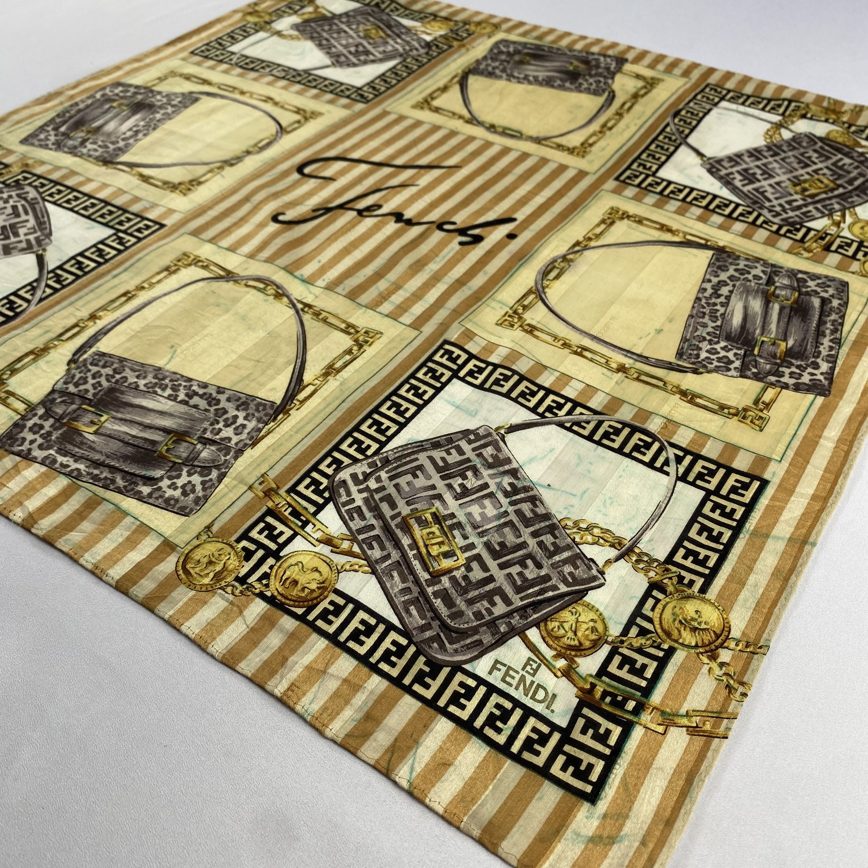 Vintage Fendi Handkerchief / Neckerchief / Bandana-P1883 Size ONE SIZE - 2 Thumbnail