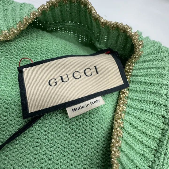 Gucci Gucci Green Long Sleeve Knit Cardigan-2507 Size XS / US 0-2 / IT 36-38 - 2 Thumbnail
