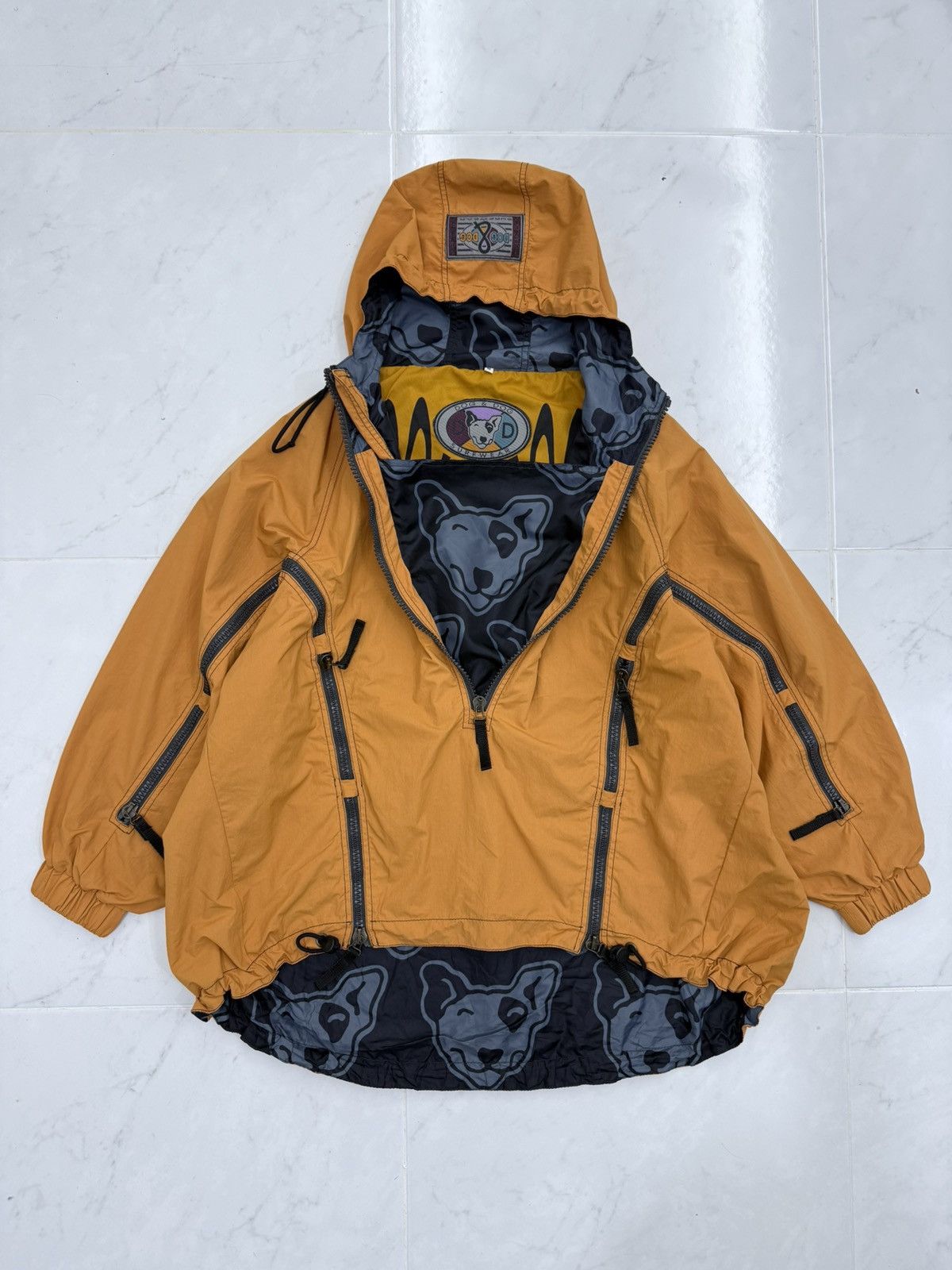 Dogtown 🔥RARE🔥 Vintage 90s DOG & DOG Surfwear Multizip Baggy Jacket Size US XL / EU 56 / 4 - 4 Thumbnail