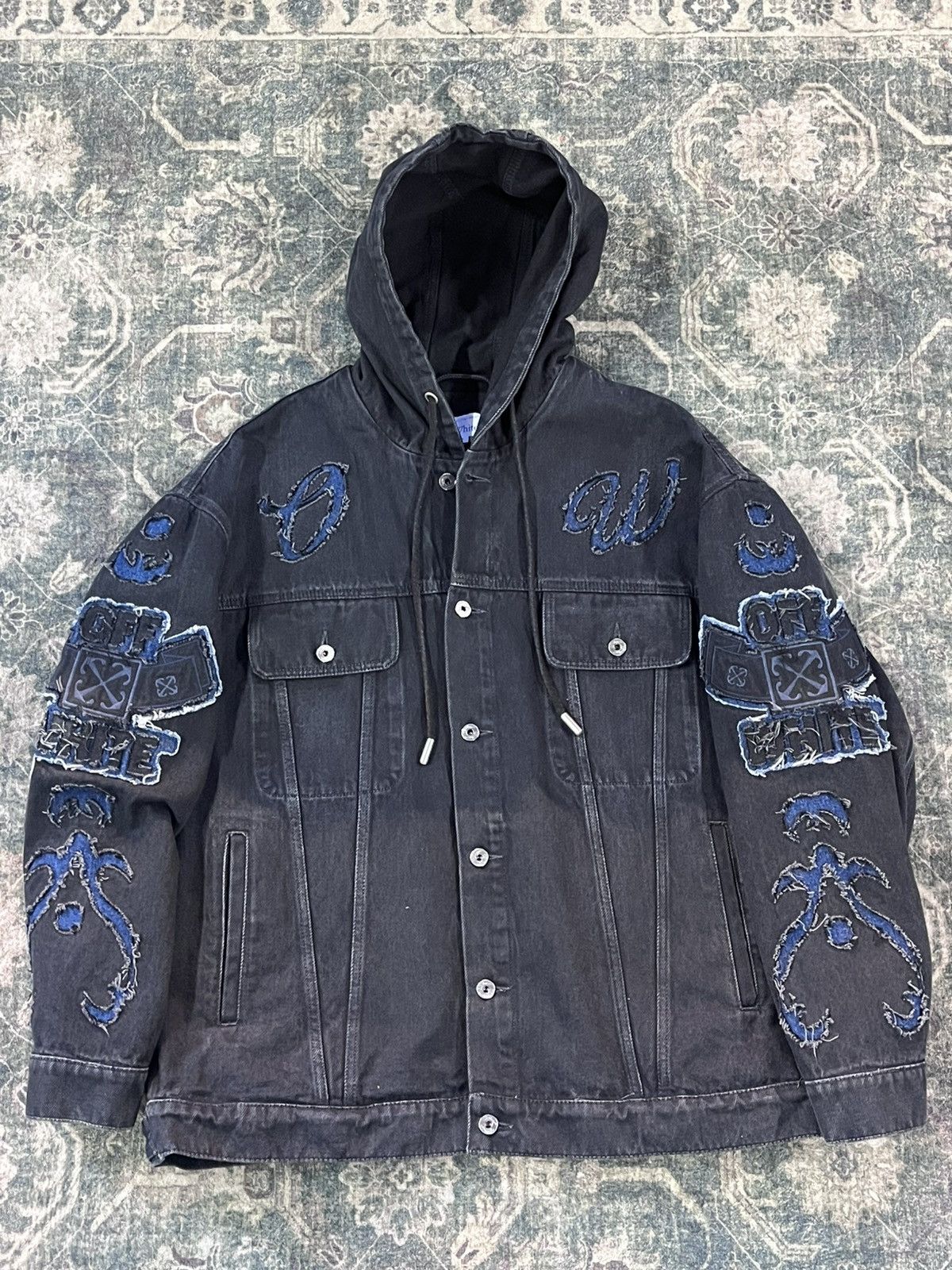 Off-White OFF-WHITE Nature Lovers Denim Jacket Size US XL / EU 56 / 4 - 1 Thumbnail