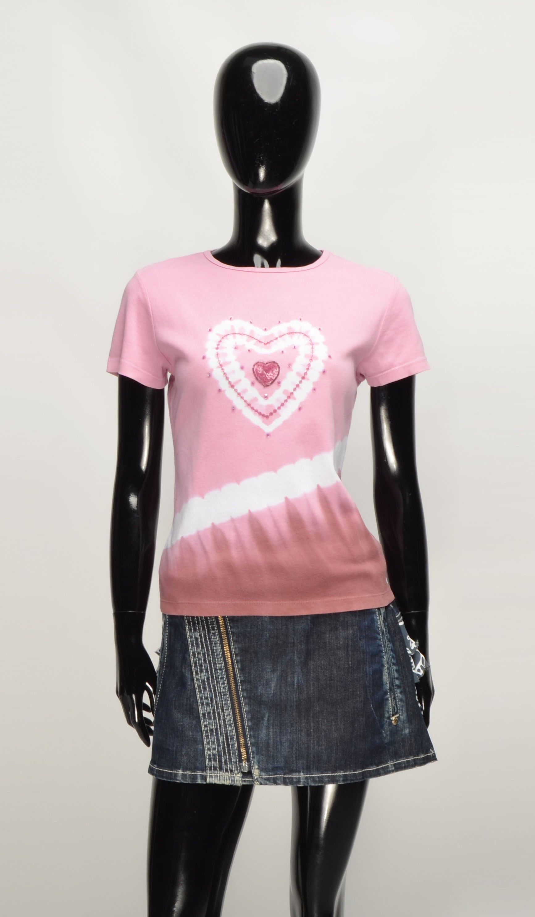 NEXT Vintage Next Y2K 2000's Babydoll Pink T-shirt Top Size M / US 6-8 / IT 42-44 - 1 Thumbnail