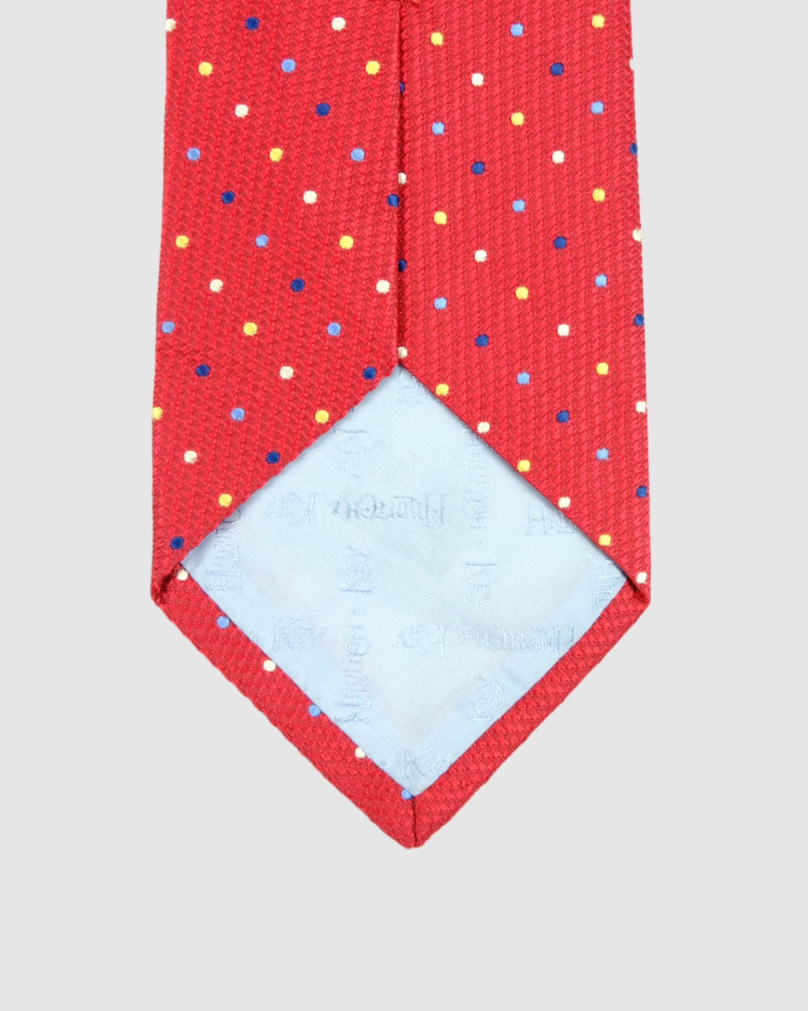 Hilditch & Key Multi-coloured Polka Dot 100% Woven Silk Tie Size ONE SIZE - 2 Thumbnail