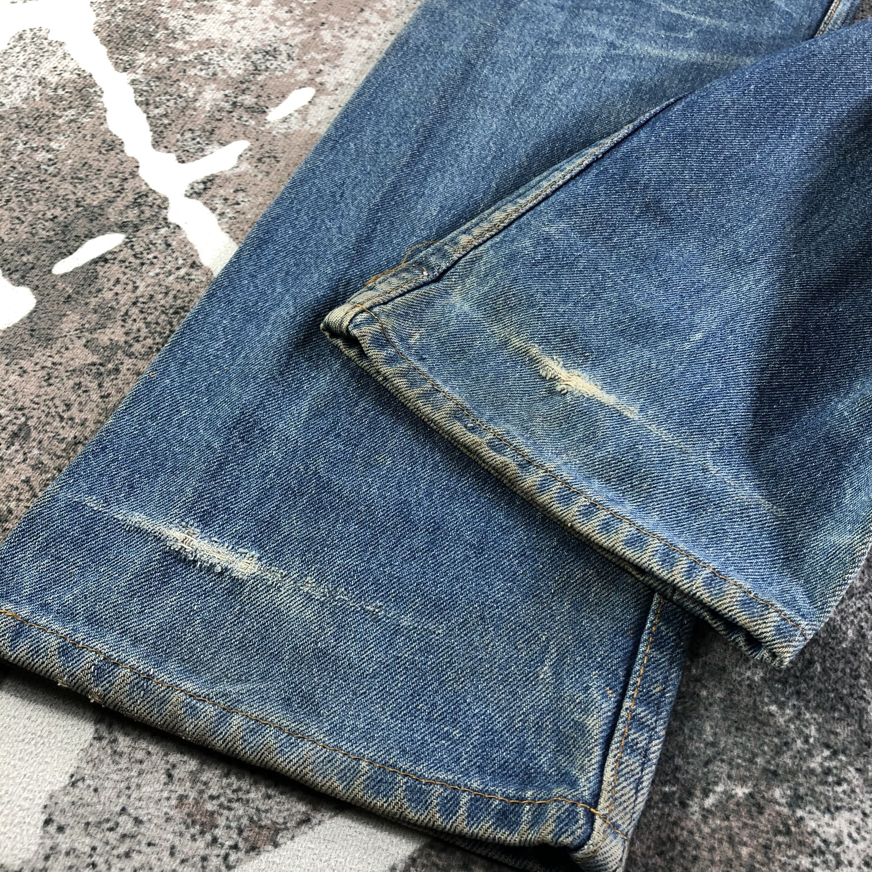 Levi's Vintage 80s Levis 501 Jeans Dirty Blue Denim KJ2901 Size US 31 - 6 Thumbnail