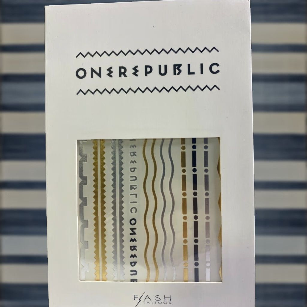 Vintage VINTAGE ONEREPUBLIC FLASH TEMPORARY TATTOOS ONE SIZE FITS MOST SILVER BLACK COBRE 2015 UNISEX Size ONE SIZE - 1 Thumbnail