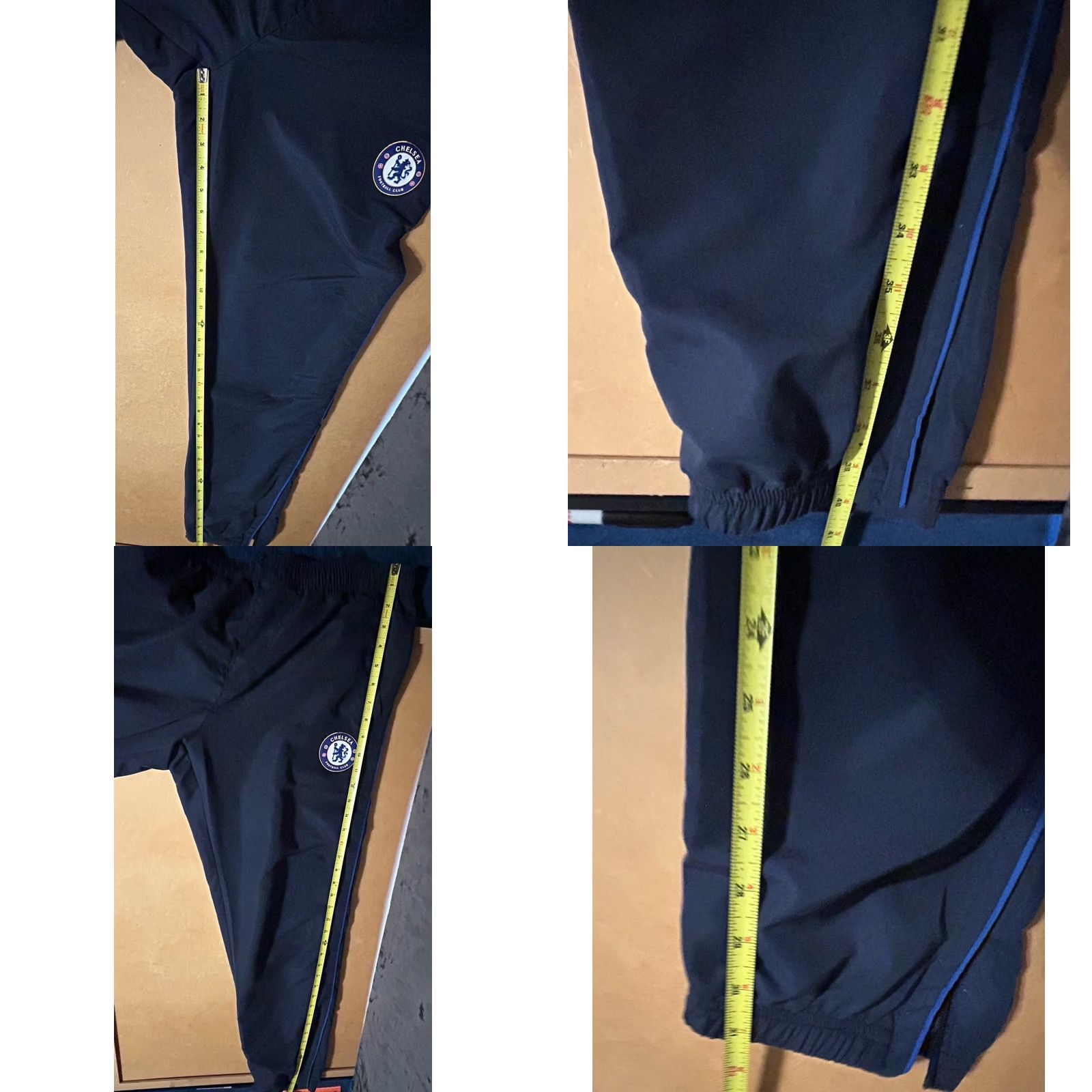 Vintage Chelsea Football Club Soccer Track Pants Men M Navy Blue Logo Embroidered Size US 31 - 10 Thumbnail