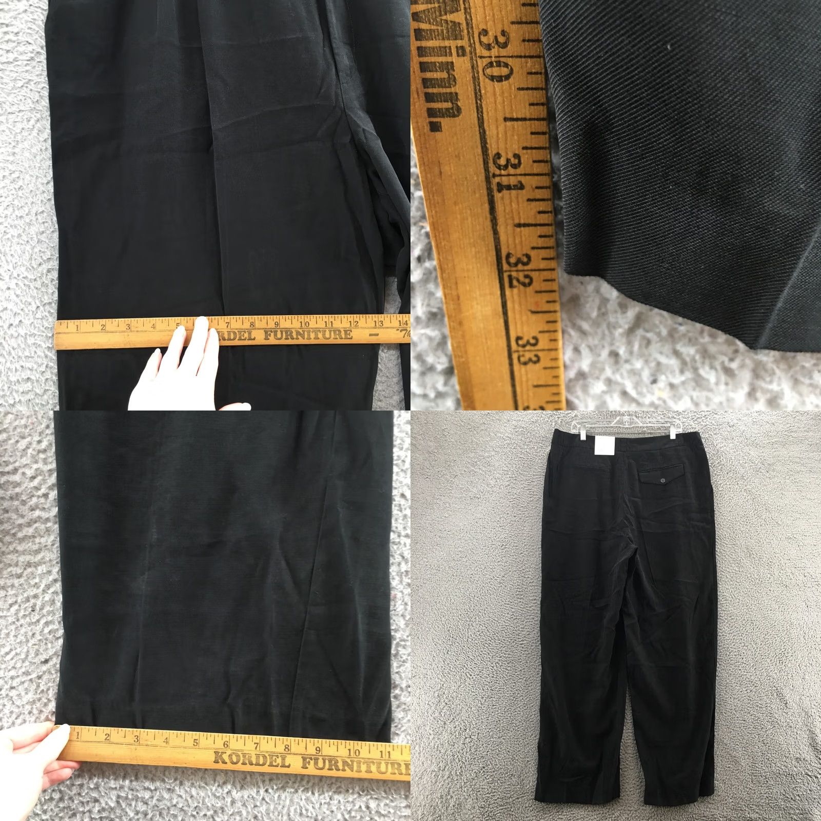Vintage A New Day Wide Leg Pants Womens 17R Black High Rise Relaxed Fit Casual NEW Size 38" / US 16 / IT 52 - 8 Thumbnail