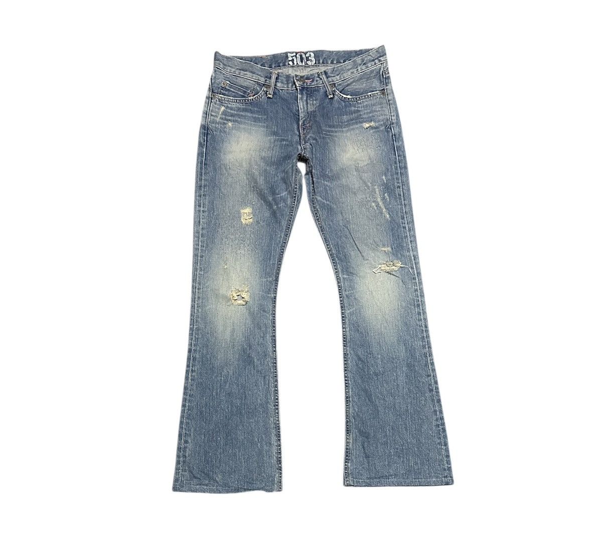 Edwin Vintage 90s Edwin 503 Rude Flare Bell Bottom Bootcut Jeans Size US 31 - 1 Thumbnail