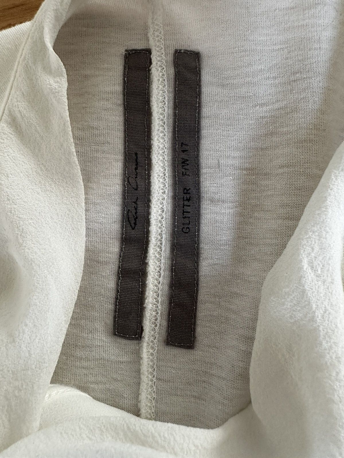 Rick Owens Silk Collar Longsleeve - Rick Owens Glitter FW/17 Size US XL / EU 56 / 4 - 3 Thumbnail