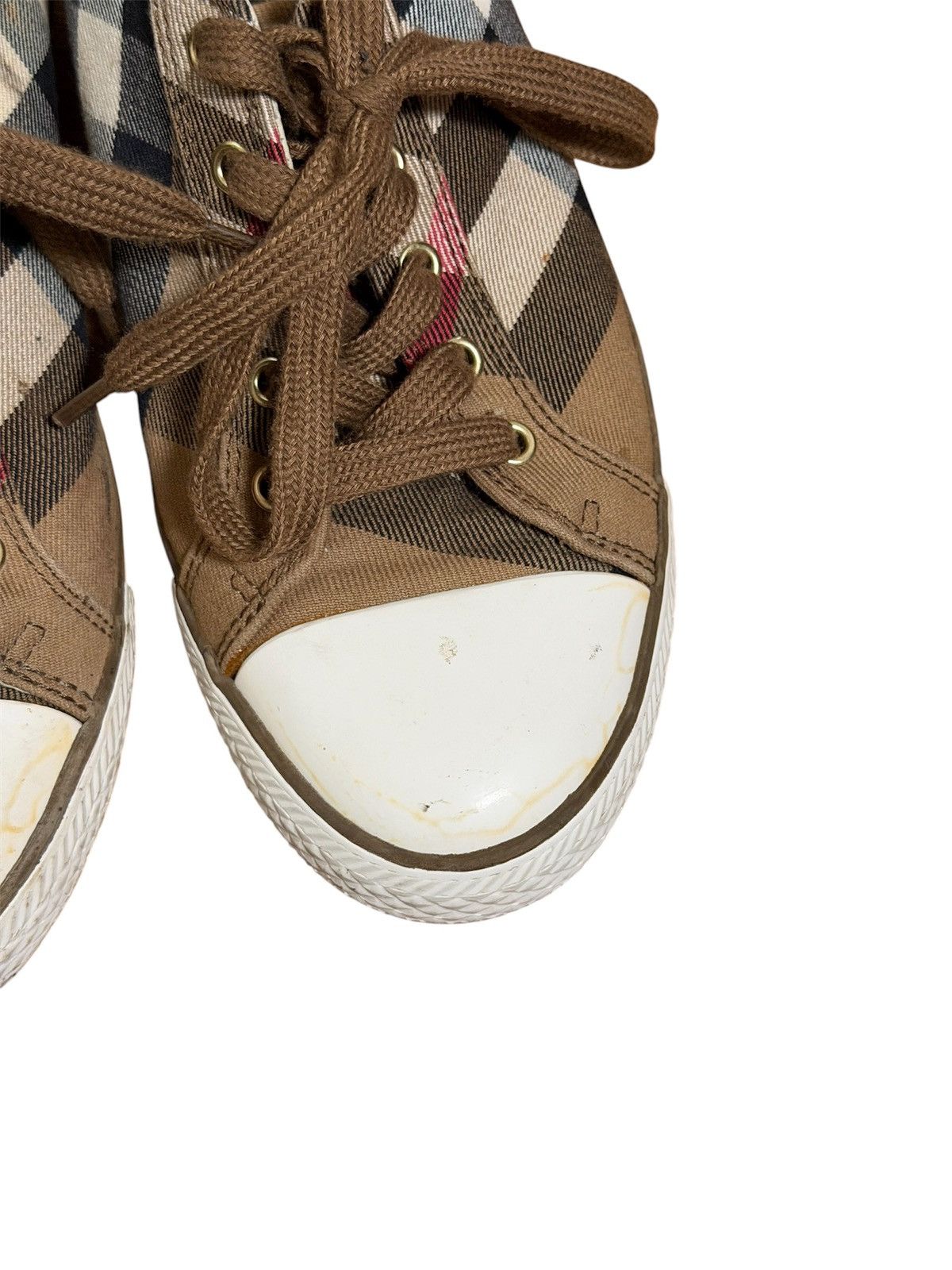 Burberry Burberry Novacheck Leather Sneakers/Burberry Canvas Sneakers Size US 7 / IT 37 - 5 Thumbnail