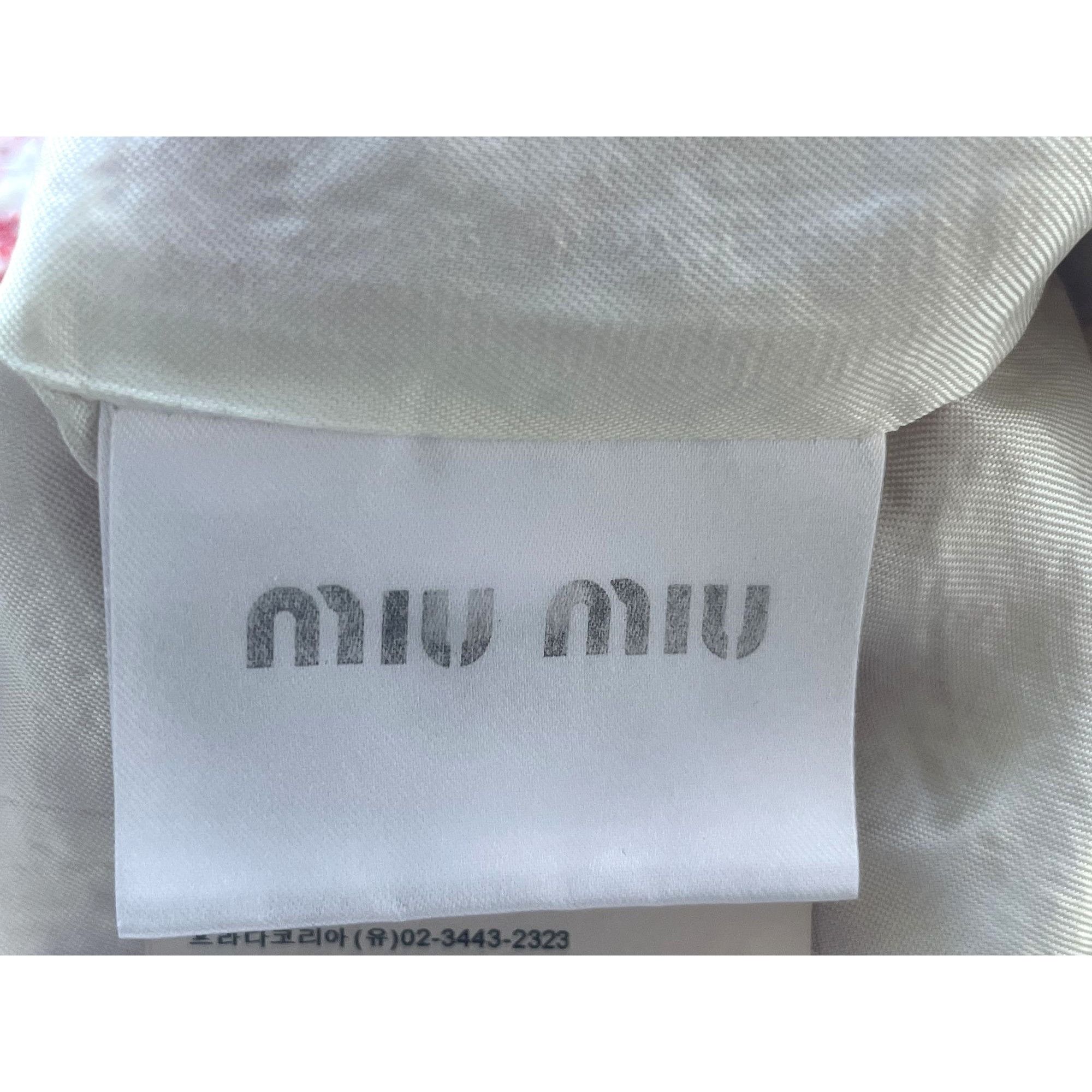 Miu Miu Miu Miu Red & White Checkered Button-Up Jacket With Pockets Size S / US 4 / IT 40 - 7 Thumbnail