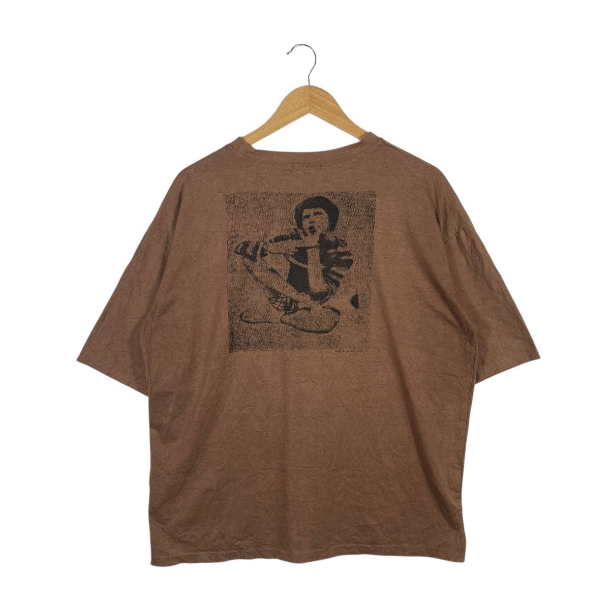 Vintage SU MONDAY Graphic T-Shirt | Brown Tee | Streetwear Casual Size US L / EU 52-54 / 3 - 1 Thumbnail