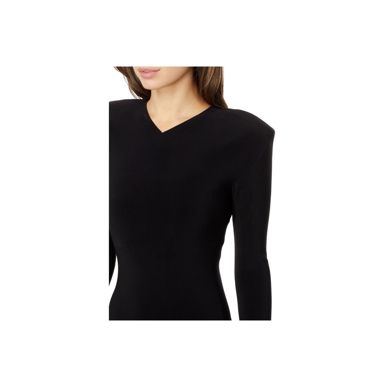 Norma Kamali Norma Kamali Long Sleeve Side Slit Dress Gown Black XL Size XL / US 12-14 / IT 48-50 - 3 Thumbnail