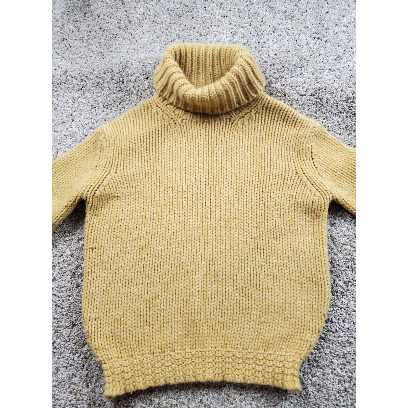 J.Crew J.Crew Sweater Womens Petite Small Turtleneck Lambswool Angora Knit Mustard Size S / US 4 / IT 40 - 3 Thumbnail