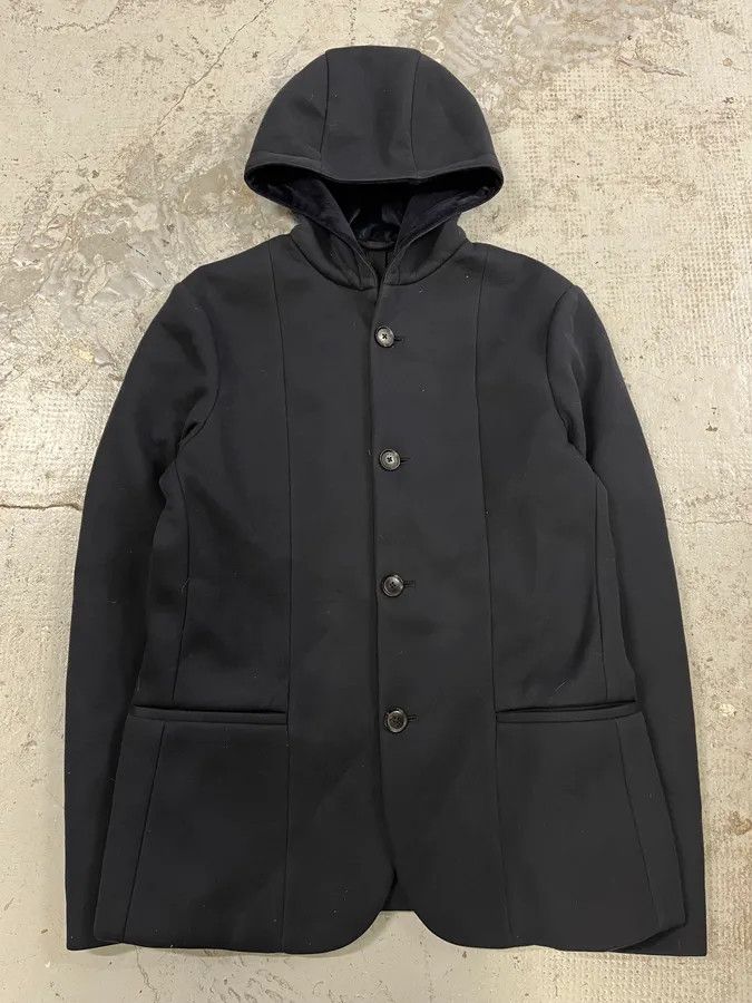Emporio Armani AW2018 Emporio Armani Navy Wool Hooded Blazer Jacket Size US M / EU 48-50 / 2 - 4 Thumbnail