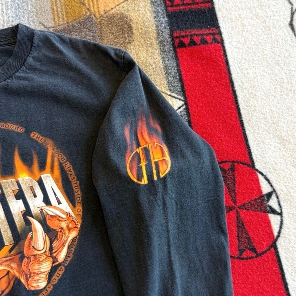 AAA VINTAGE Pantera Metal Band Y2K Rock Music Long Sleeve T-Shirt Large Mens Black 2003 Size US L / EU 52-54 / 3 - 5 Thumbnail