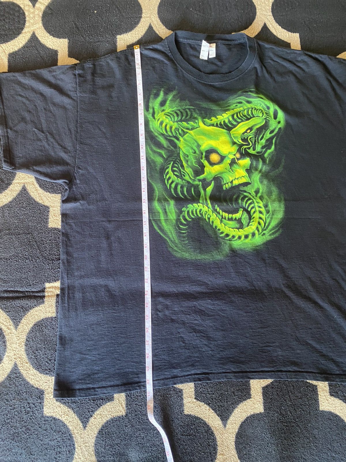 Vintage Fruit Of The Loom Overprint Skull Style Size US XXL / EU 58 / 5 - 8 Thumbnail