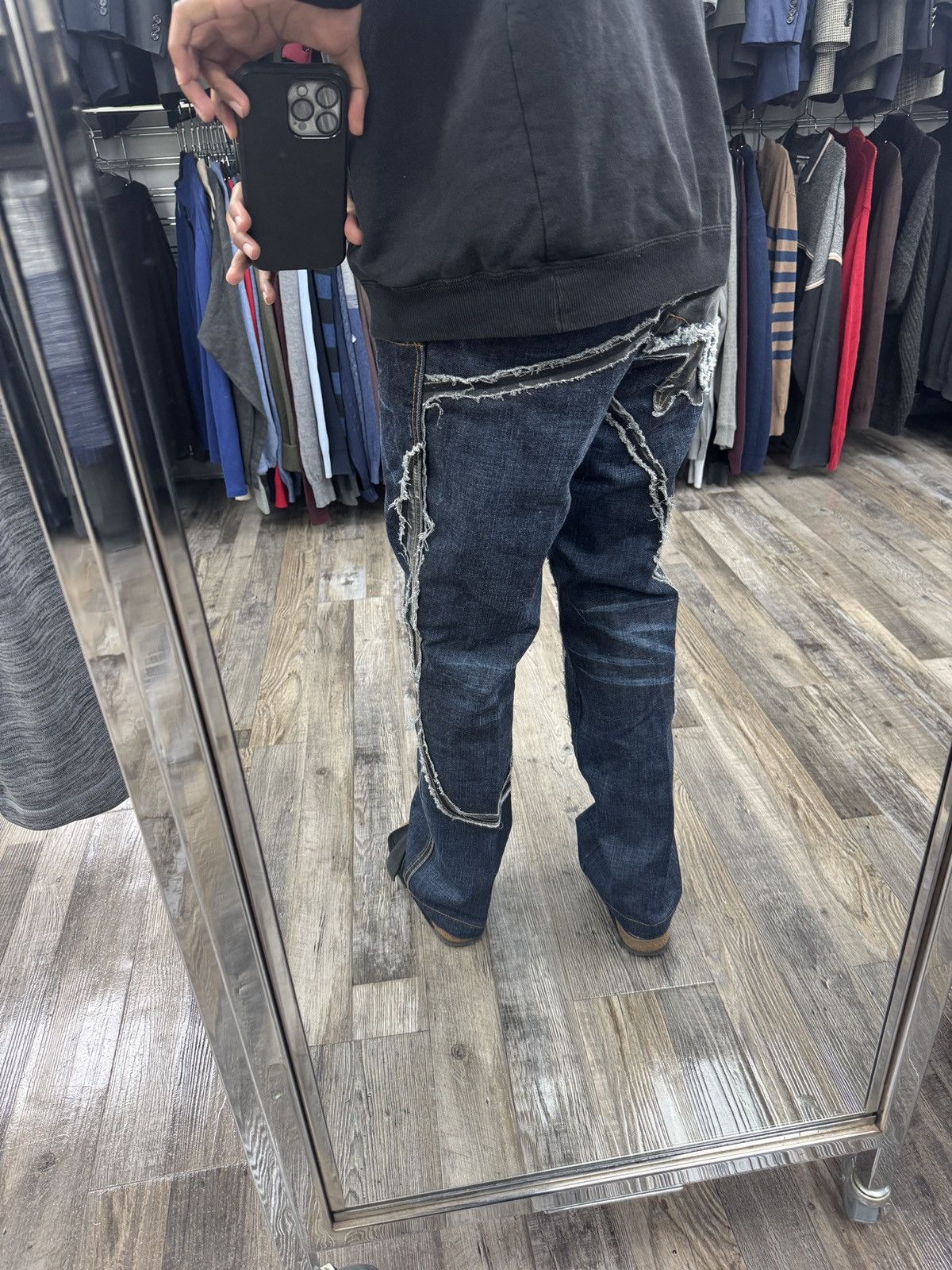 Japanese Brand × Jean Vintage Tough Jeansmith Bootcut Embroidered Japanese Denim Size US 29 - 11 Thumbnail