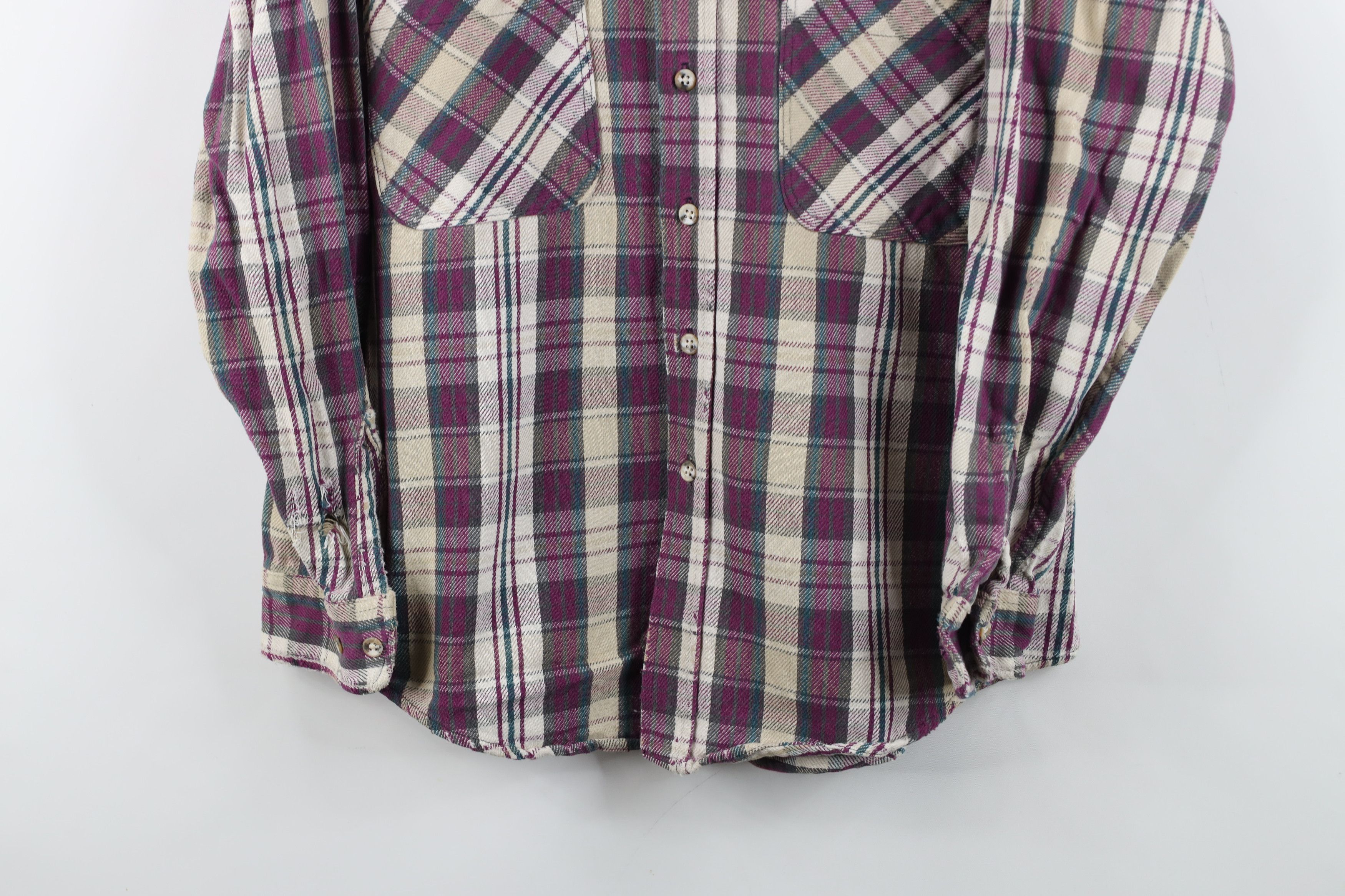 Vintage Vintage 90s Streetwear Heavyweight Flannel Button Shirt USA Size US M / EU 48-50 / 2 - 3 Thumbnail