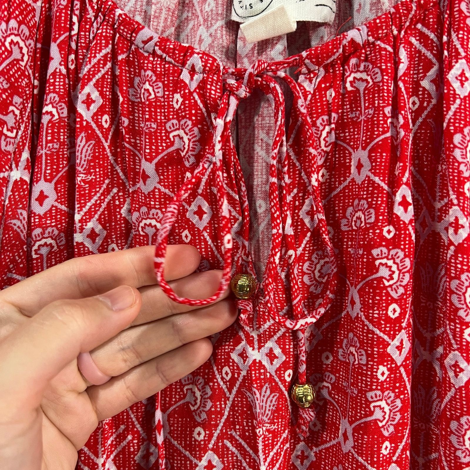 Other Destination 365 Short-Sleeve Midi Dress with Smo Red Size S / US 4 / IT 40 - 11 Thumbnail