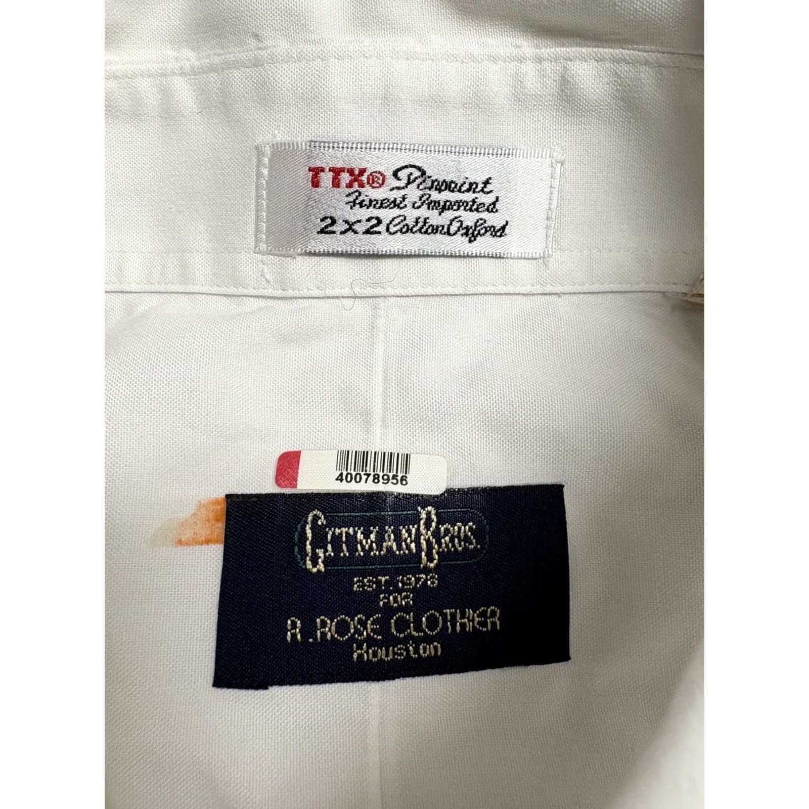 Vintage Gitman Bros Pinpoint Oxford Shirt Mens Large 16.5 32 White Stretch Shirt Size US XL / EU 56 / 4 - 4 Thumbnail