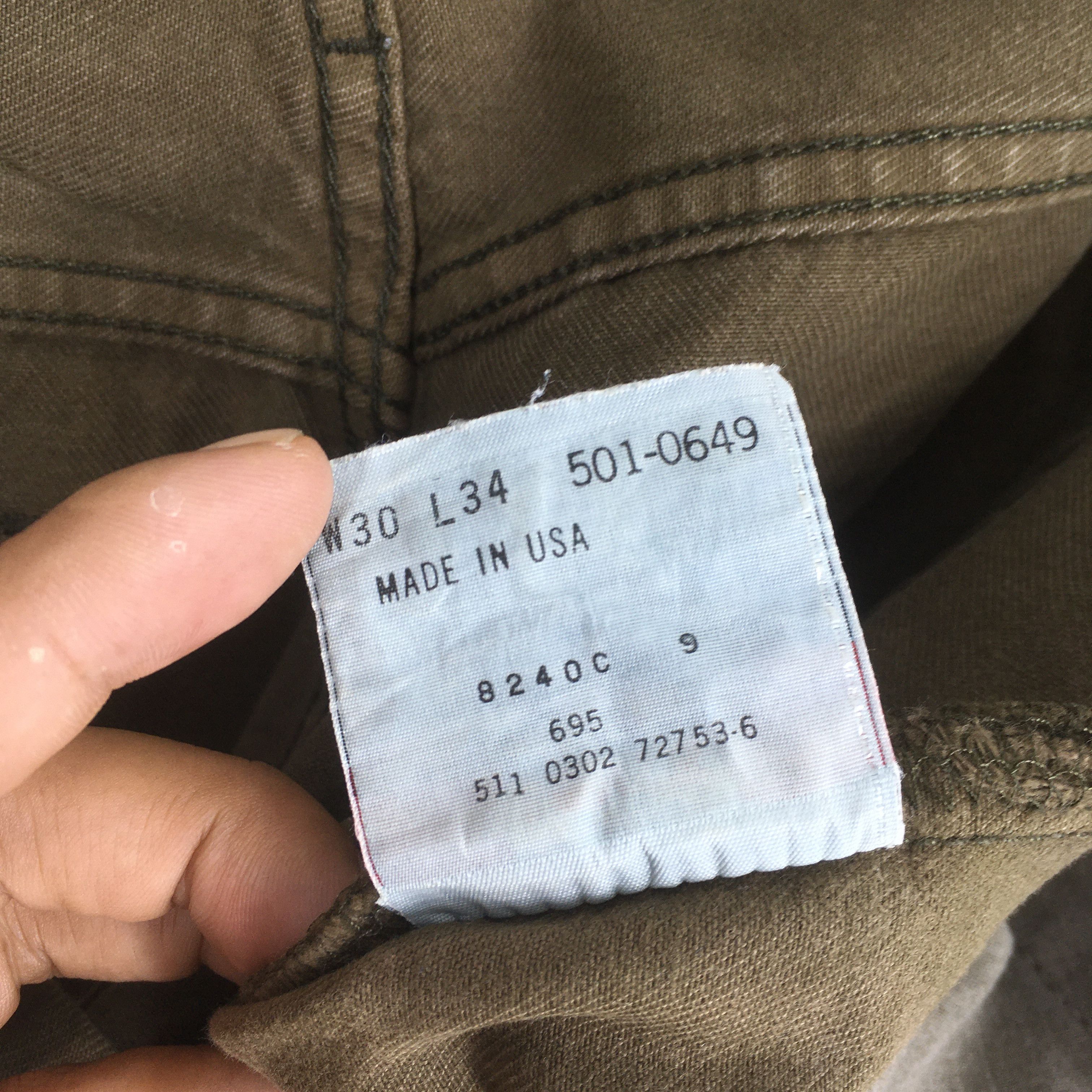 Levi's Size 29x30.5 Vintage 90s Levi's 501 Straight Cut Jeans S1512 Size US 29 - 13 Thumbnail