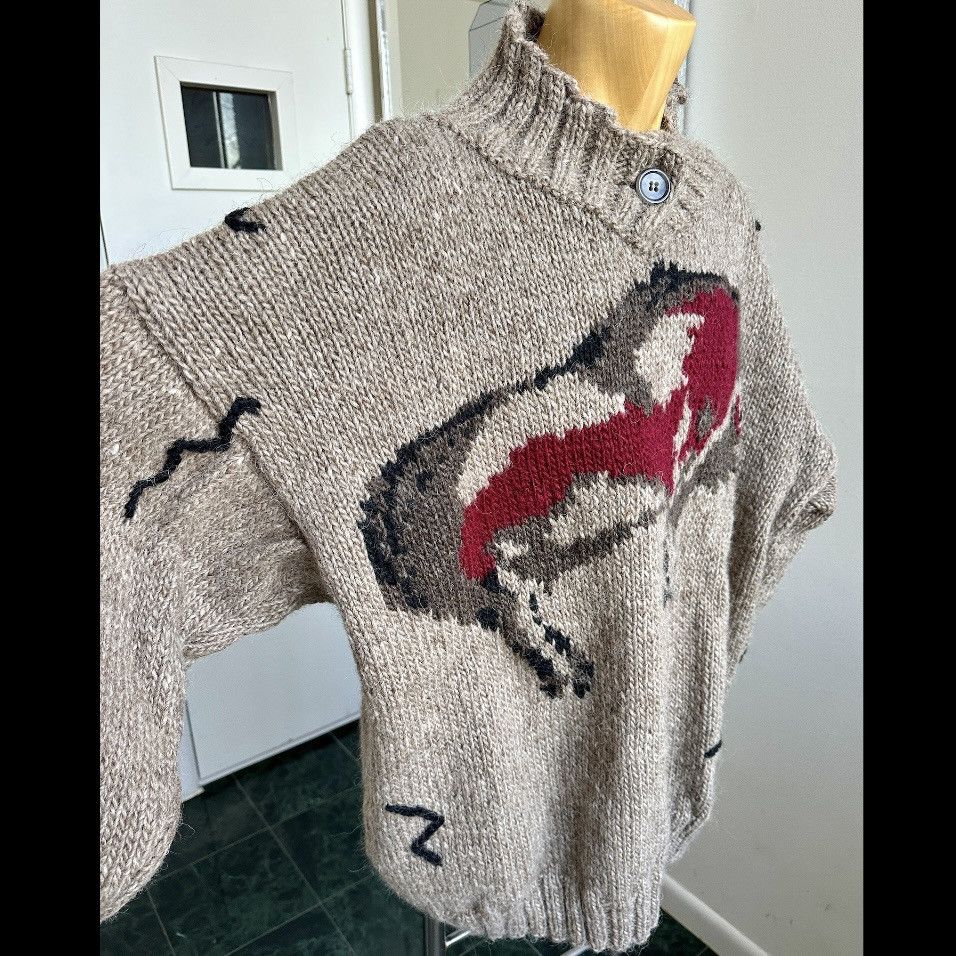 Other VINTAGE 1990s HANDKNIT ICELANDIC WOOL SWEATER CAVE PAINTING Size US XXL / EU 58 / 5 - 3 Thumbnail