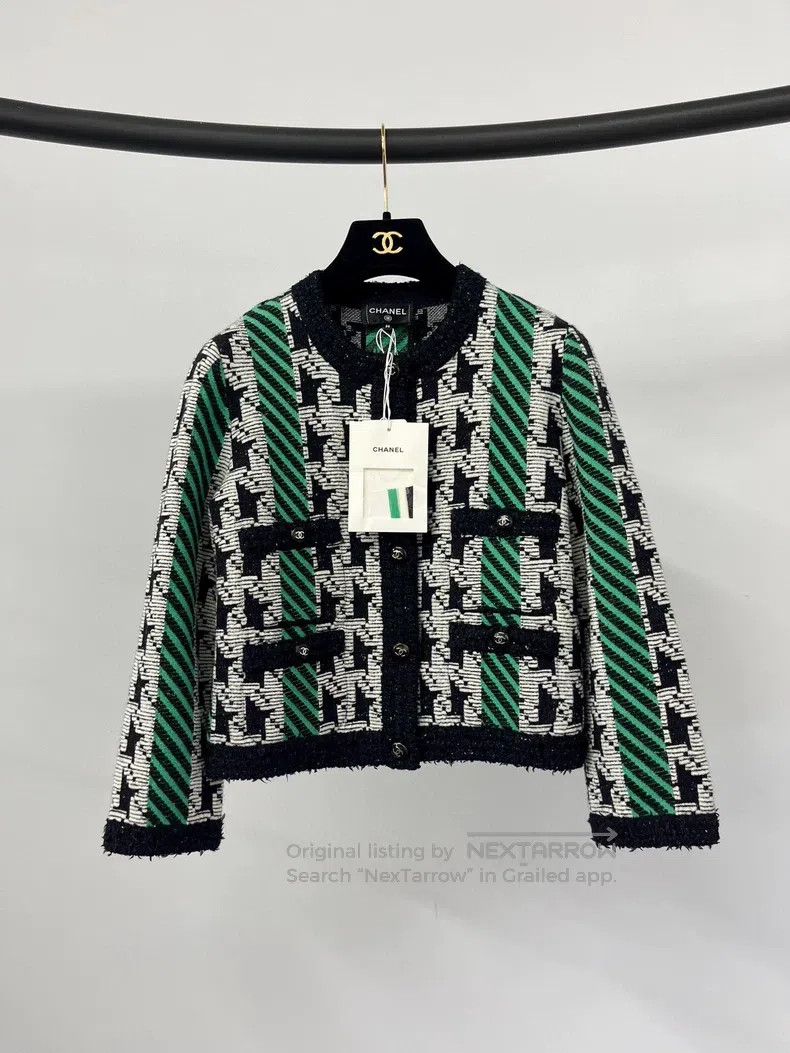 Chanel Chanel 24A thousand-bird checkered colour block jacket Size XS / US 0-2 / IT 36-38 - 1 Thumbnail