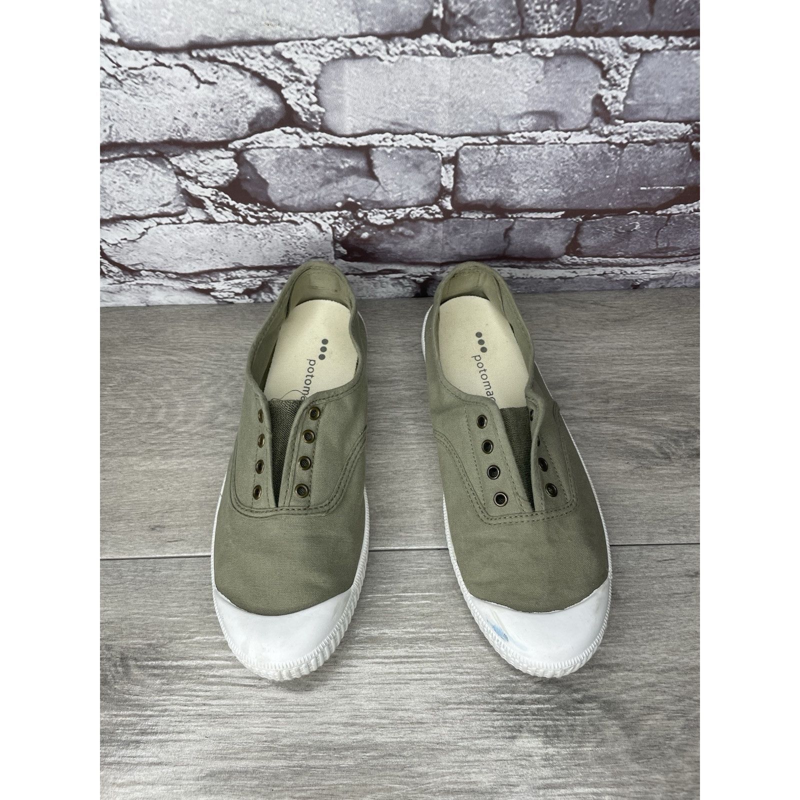 Sonoma Potoma Green Canvas Fabric Slip On Casual Sneakers Shoes Wom Size US 8.5 / IT 38.5 - 11 Thumbnail