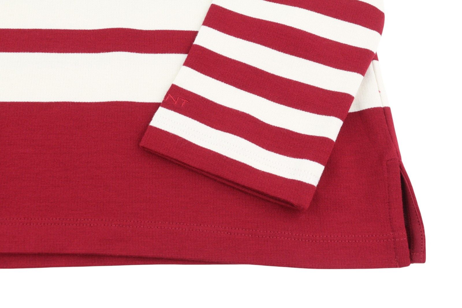 Gant STRIPED SHIFT S Burgundy Round Neck Dress 85006 Size S / US 4 / IT 40 - 4 Thumbnail
