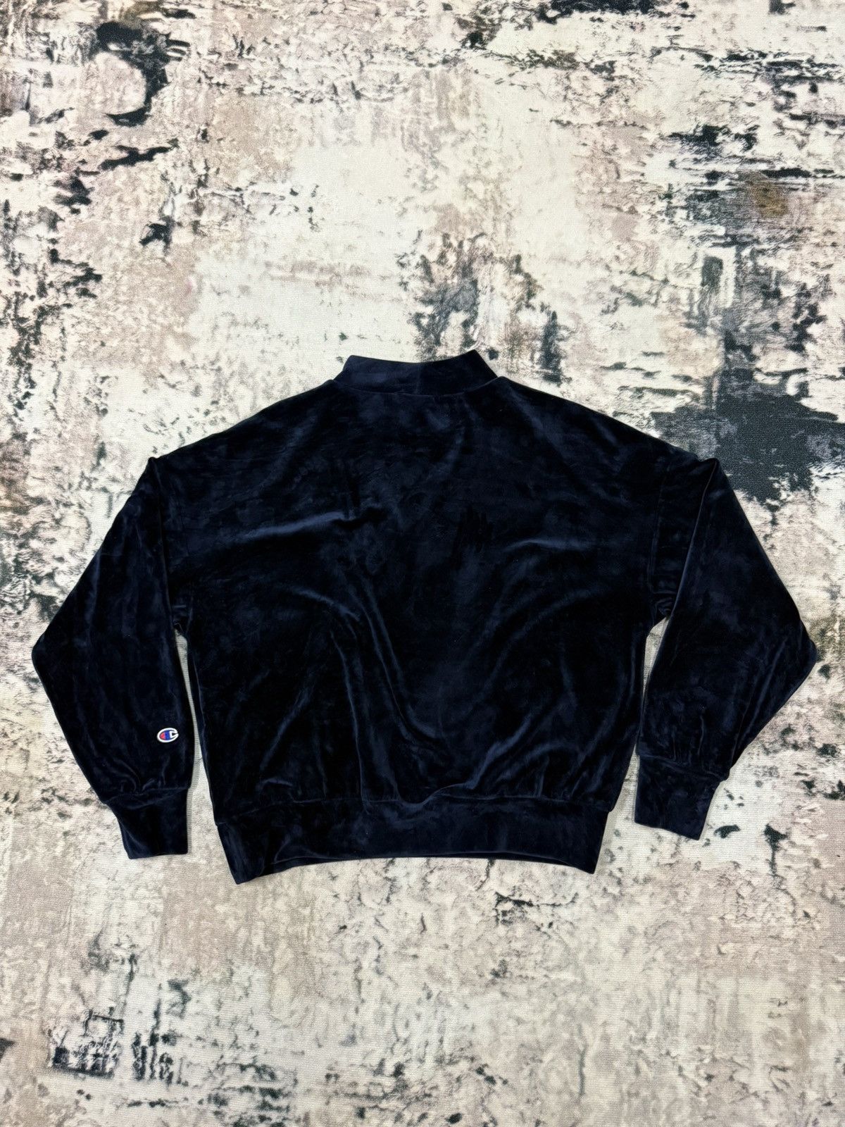 Champion × Japanese Brand Champion Velvet Cropped Sweatshirt Size L / US 10 / IT 46 - 11 Thumbnail