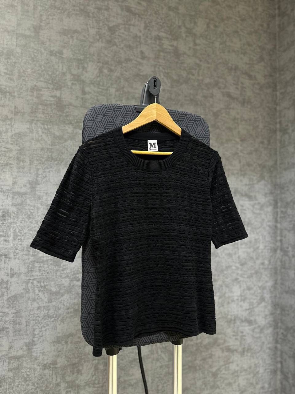 Missoni × Vintage Vintage Missoni Black Women T-shirt Size M / US 6-8 / IT 42-44 - 5 Thumbnail