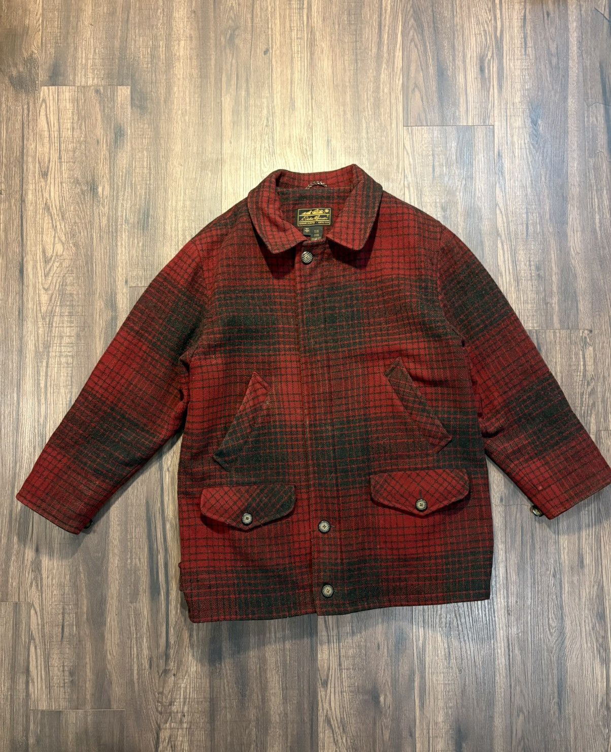 Eddie Bauer 🔥Vintage Eddie Bauer Buffalo Plaid Wool Mackinaw Coat Jacket Size US L / EU 52-54 / 3 - 1 Thumbnail