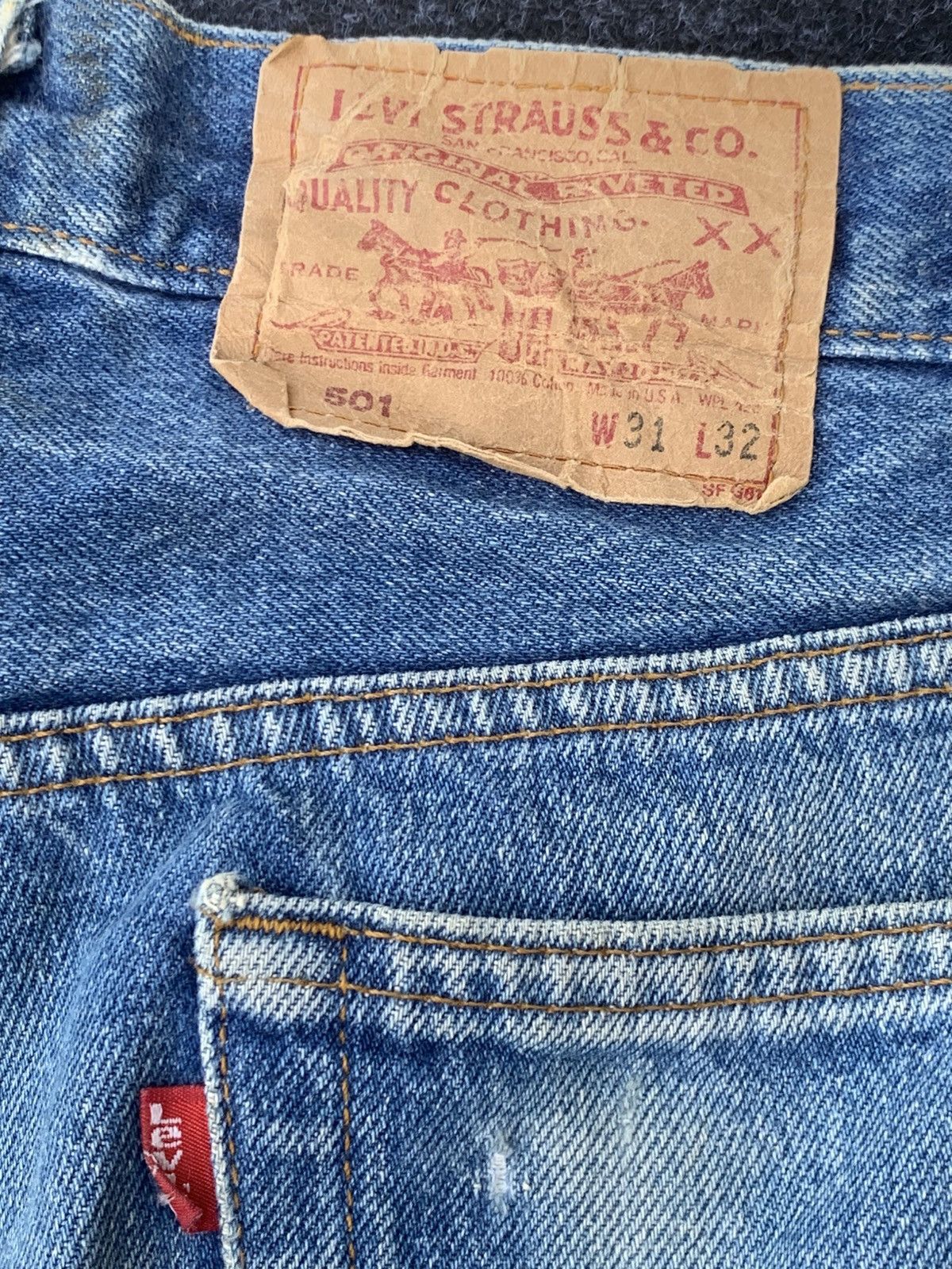 Levi's Late 80s Levi's 501 distressed made in USA 🇺🇸. Size US 30 / EU 46 - 12 Thumbnail