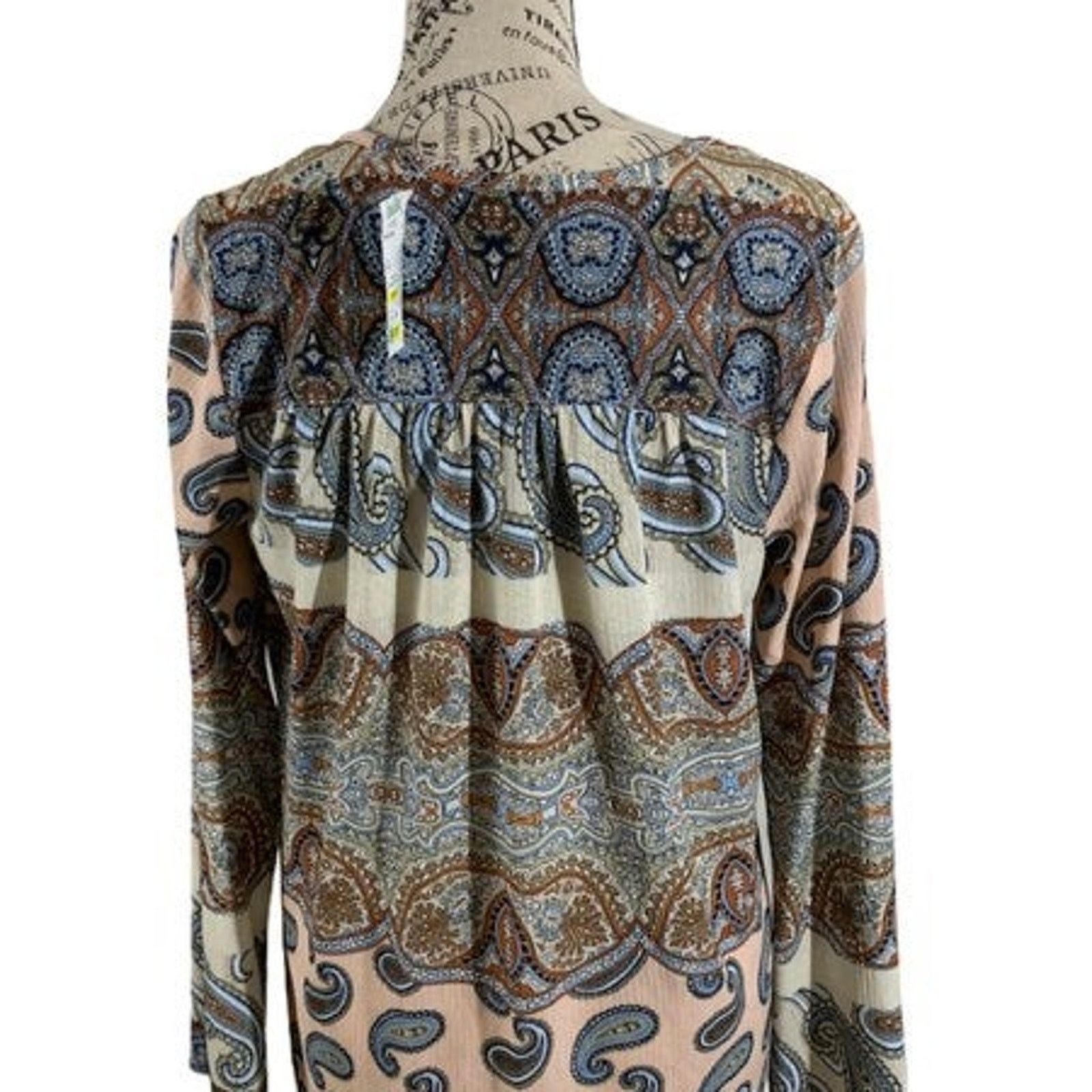 Other Live and let live Women's Large Petite Tunic Top Paisley Size L / US 10 / IT 46 - 4 Thumbnail