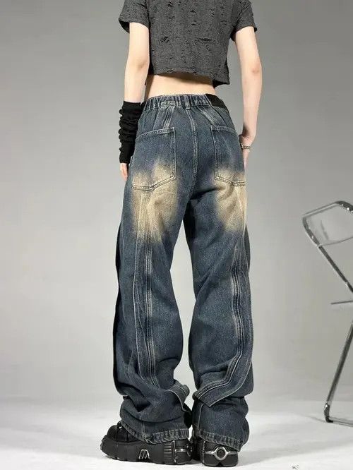 Jean Washed Retro Jeans Size 32" / US 10 / IT 46 - 3 Thumbnail