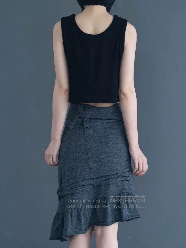 Junya Watanabe Junya Watanabe size XS Grey wool irregularly cut skirt Size 23" - 4 Thumbnail