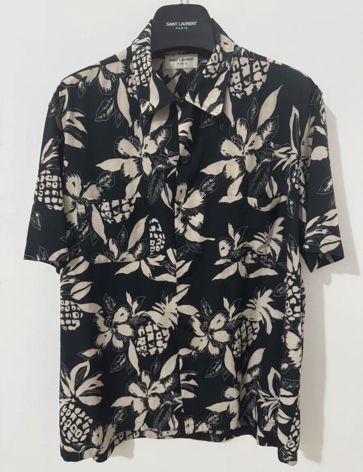 Saint Laurent Paris SLP) 17SS All-Over Cuban Collar Floral Pineapple Shirt Size US L / EU 52-54 / 3 - 1 Thumbnail
