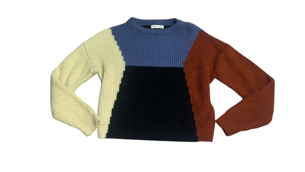 Shein SHEIN Colorblock Cropped Sweater – Size Medium Size S / US 4 / IT 40 - 1 Thumbnail