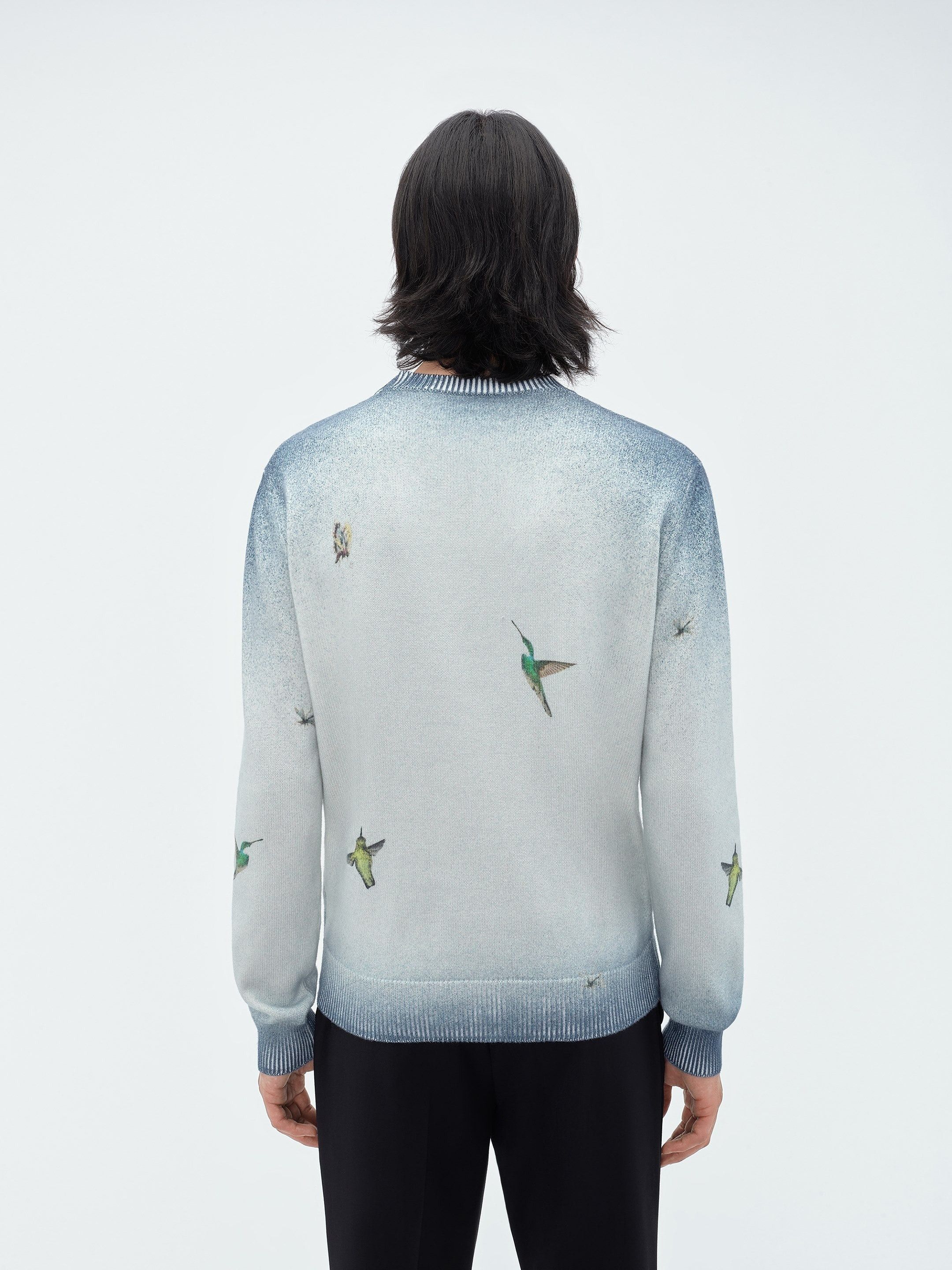 Amiri o1s1wg110525 Embroidered Hummingbird Crewneck Sweater Size US S / EU 44-46 / 1 - 5 Thumbnail