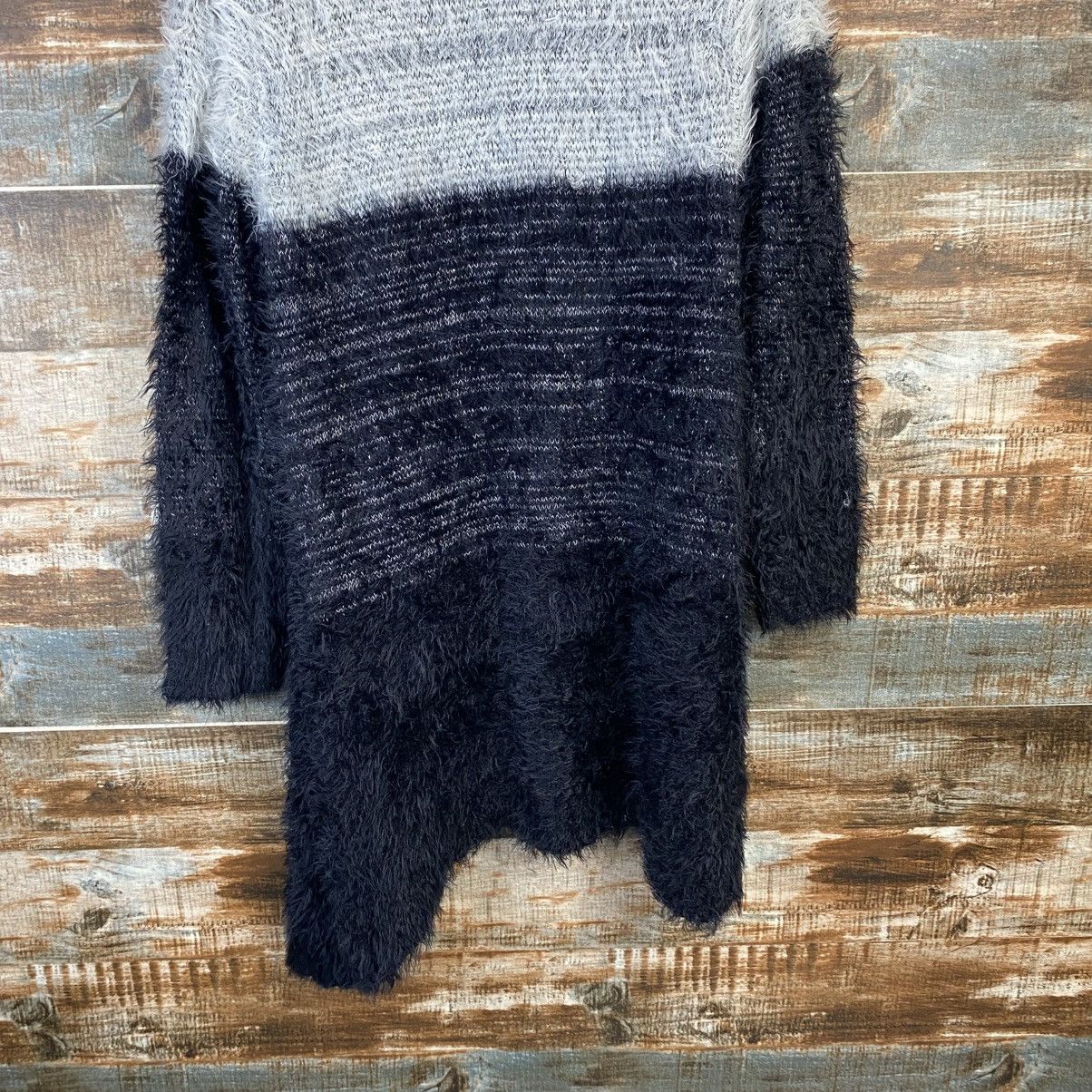 Japanese Brand DL Raf Baf Black Cardigan fur shaggy mohair Knitwear #C1114 Size M / US 6-8 / IT 42-44 - 14 Thumbnail