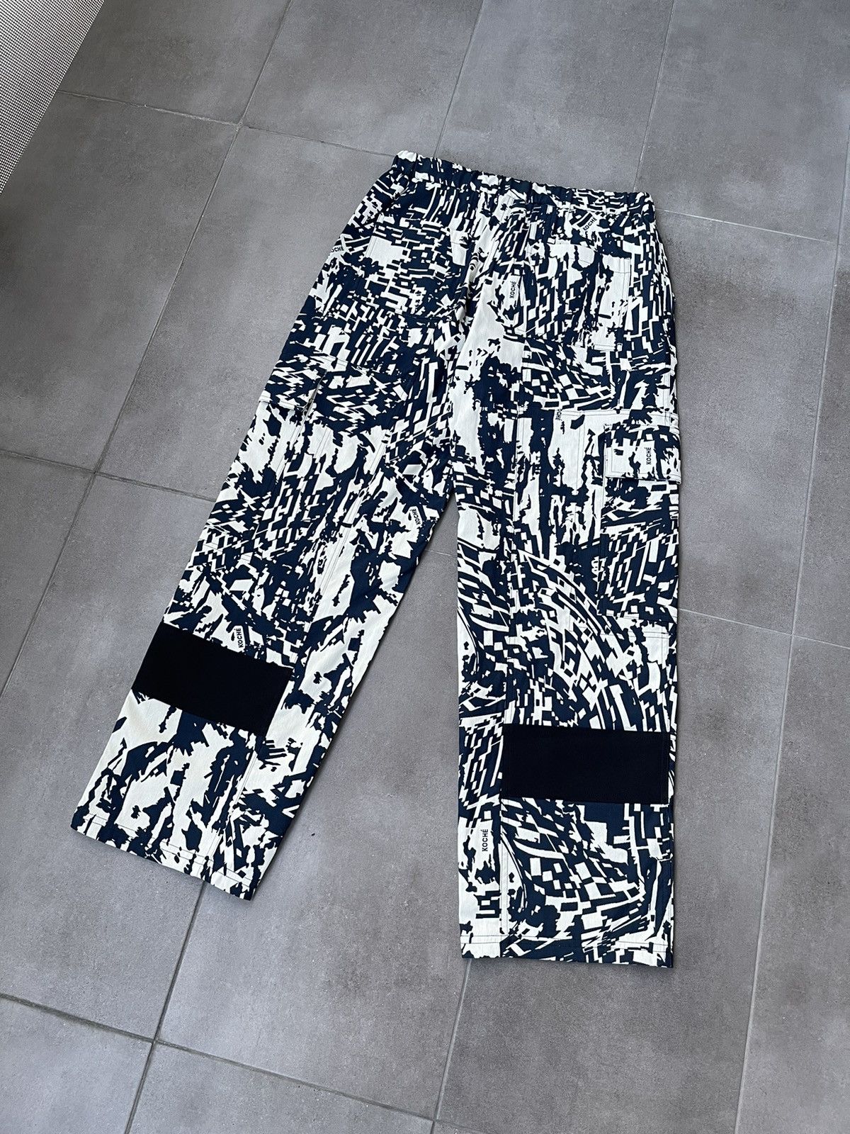 Other !DS! SS23 Koche Abstract White Blue Cargo Pants Size US 32 / EU 48 - 11 Thumbnail