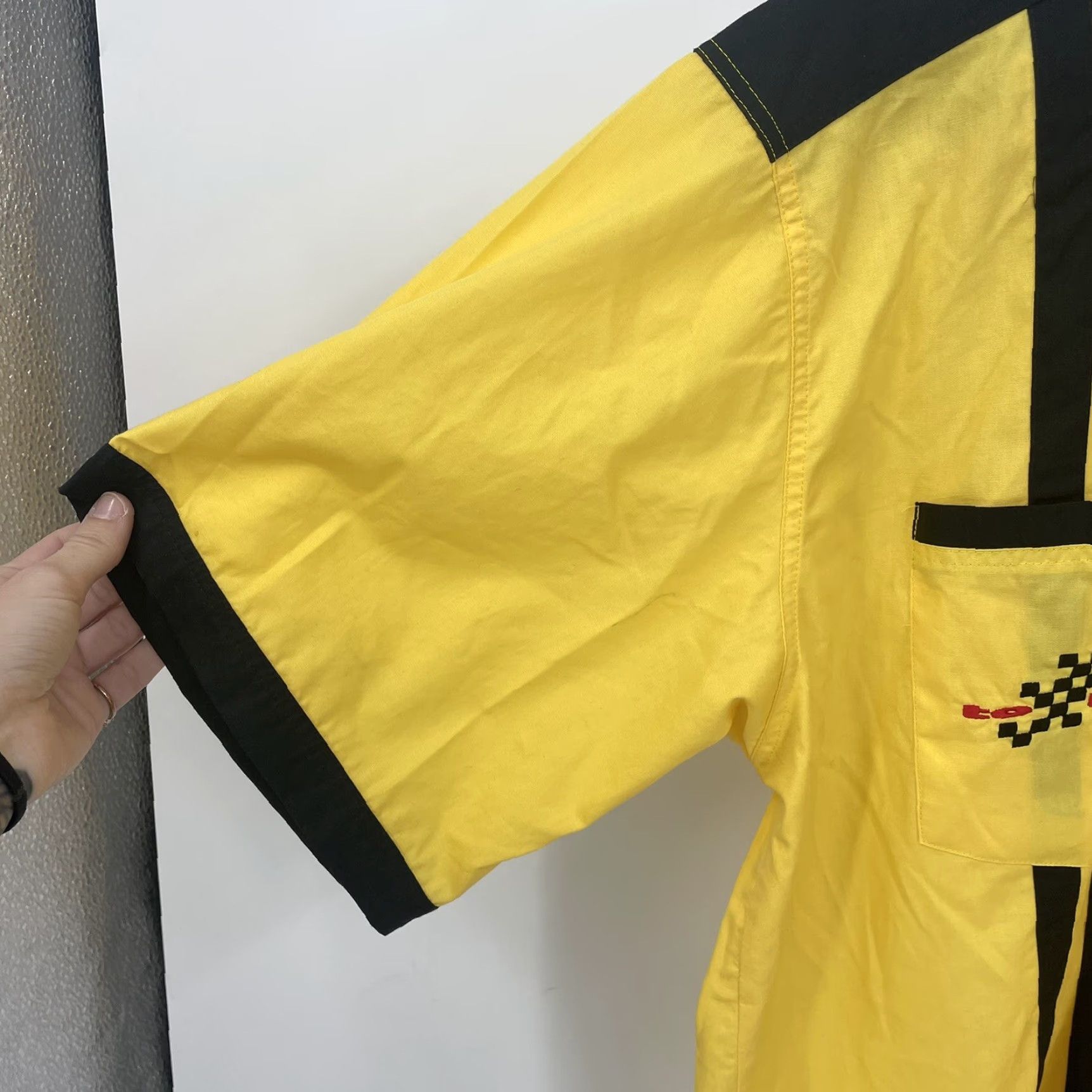 Vintage To Limit Motorsport Junkers Shirt Mens Large 41/42 Yellow Button Down READ Shirt Mens Large 41/42 Yellow 50s Vintage Theme Size US L / EU 52-54 / 3 - 2 Thumbnail